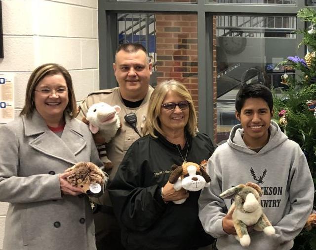 DONATES STUFFED ANIMALS